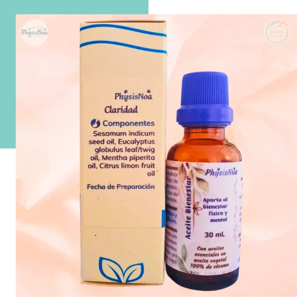 Aceite bienestar de aromaterapia claridad