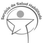 Servicio de salud habilitado logotipo gris transparente