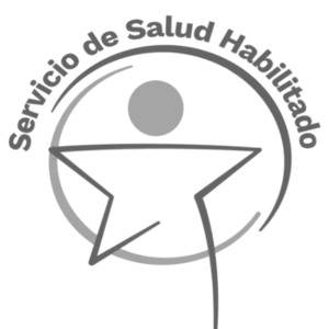 Servicio de salud habilitado logotipo gris transparente